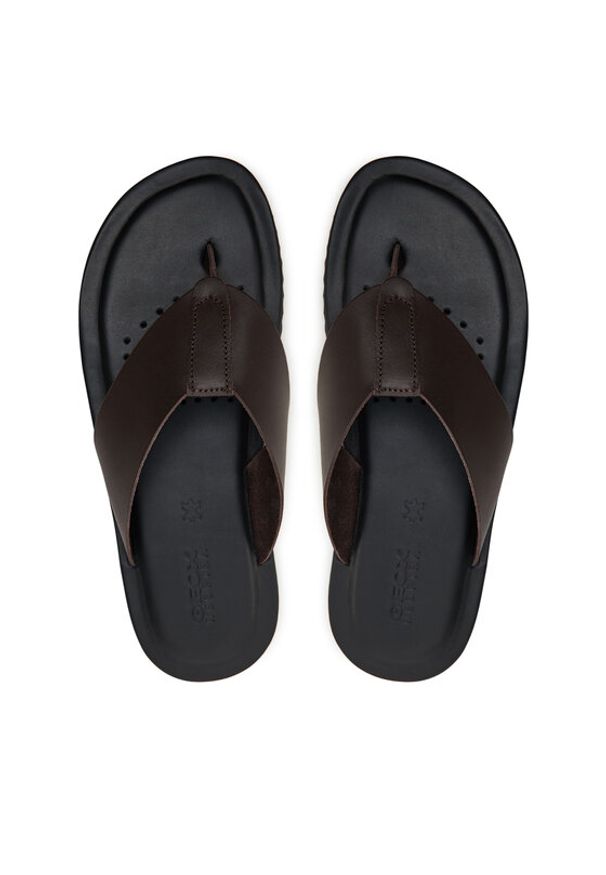 Geox Japonki U Erice U45GUC 00043 C6009 Brązowy. Kolor: brązowy. Materiał: skóra