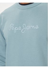 Pepe Jeans Bluza Joe Crew PM582574 Niebieski Regular Fit. Kolor: niebieski. Materiał: bawełna #5