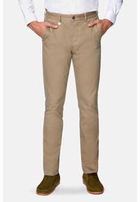 Lancerto - Spodnie Jasnobeżowe z Bawełną Chino Dennis. Kolor: beżowy. Materiał: elastan, bawełna #1