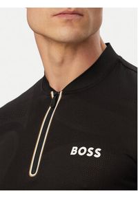 BOSS Polo Serve 3 50559206 Czarny Slim Fit. Typ kołnierza: polo. Kolor: czarny. Materiał: syntetyk #4