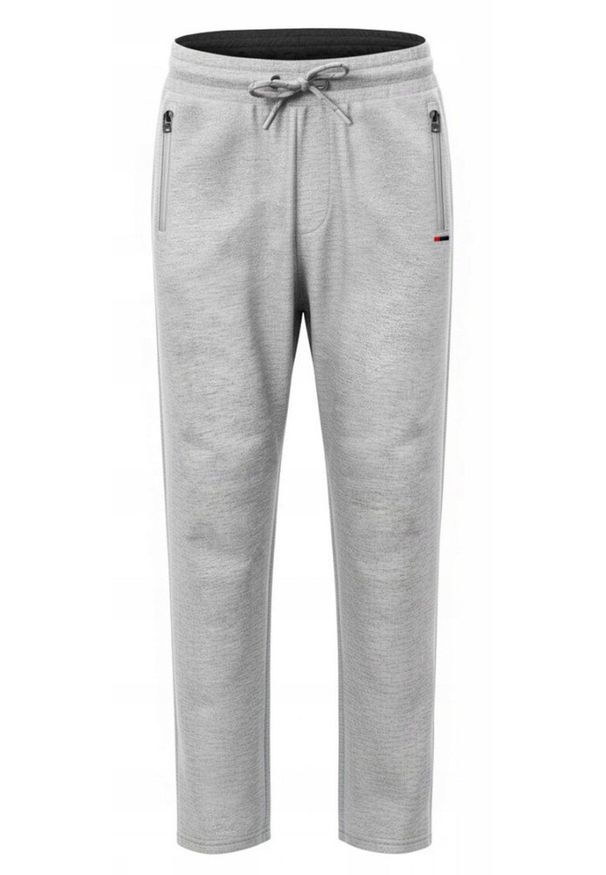 Wygodne i Lekkie Męskie Spodnie Dresowe - Pako Jeans - Popielate. Kolor: szary. Materiał: wiskoza, bawełna. Styl: sportowy