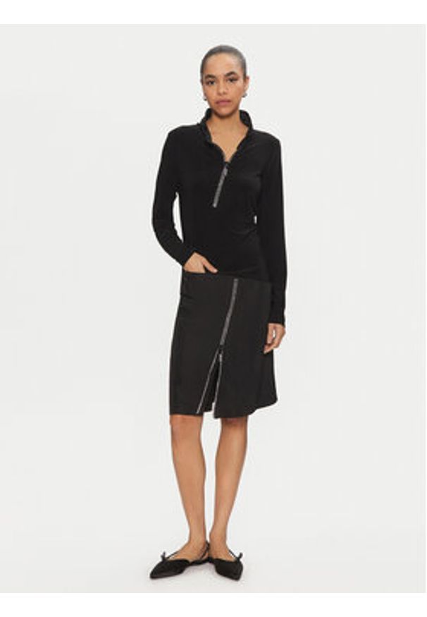 Joseph Ribkoff Sukienka codzienna 243209 Czarny Regular Fit. Okazja: na co dzień. Kolor: czarny. Materiał: syntetyk. Typ sukienki: proste. Styl: casual