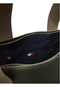Tommy Jeans Torba Retro Cool Tote AM0AM13278 Khaki. Kolor: brązowy. Materiał: materiał