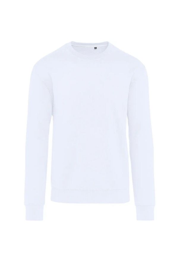 SG - Bluza Unisex Dla Dorosłych Z Bawełny Ringspun Bez Metki. Kolor: biały. Materiał: bawełna