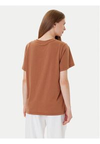 TwinSet - TWINSET T-Shirt 252TP2057 Brązowy Loose Fit. Kolor: brązowy. Materiał: bawełna #4