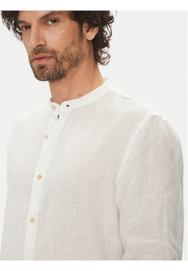 Liu Jo Koszula QA5098 T4359 11001 Biały Regular Fit. Kolor: biały. Materiał: len