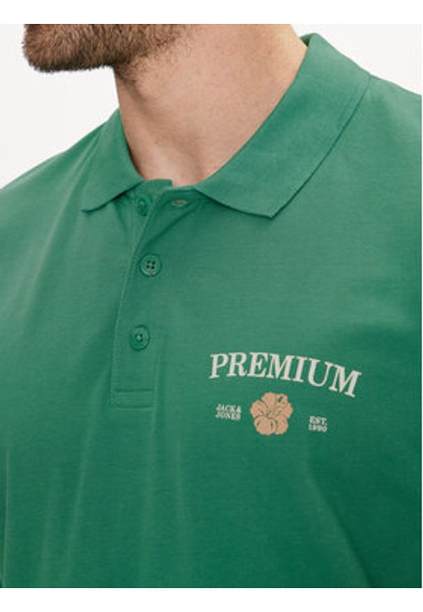 Jack & Jones Polo Jprblaalfie 12259678 Zielony Regular Fit. Typ kołnierza: polo. Kolor: zielony. Materiał: bawełna