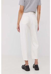 TwinSet - Twinset jeansy damskie kolor biały high waist. Stan: podwyższony. Kolor: biały #4