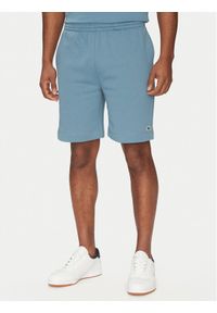Lacoste Szorty sportowe GH9627 Niebieski Regular Fit. Kolor: niebieski. Materiał: bawełna. Styl: sportowy