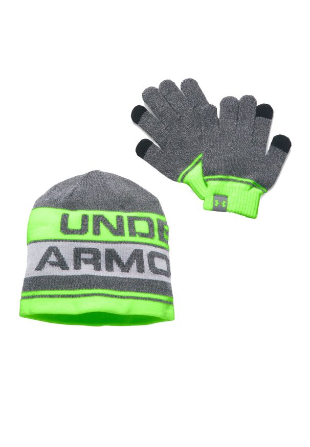 Czapka i rękawiczki Under Armour (komplet) Jr 1300443. Materiał: materiał, elastan, dzianina. Sezon: zima, jesień