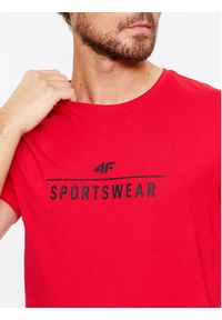 4f - 4F T-Shirt 4FAW23TTSHM0878 Czerwony Regular Fit. Kolor: czerwony. Materiał: bawełna #3