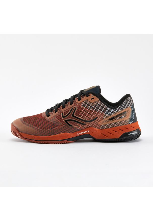 ARTENGO - Buty tenisowe męskie Artengo Fast Pro na mączkę ceglaną. Kolor: czarny, brązowy, wielokolorowy, pomarańczowy. Materiał: mesh, kauczuk. Szerokość cholewki: normalna. Sport: tenis