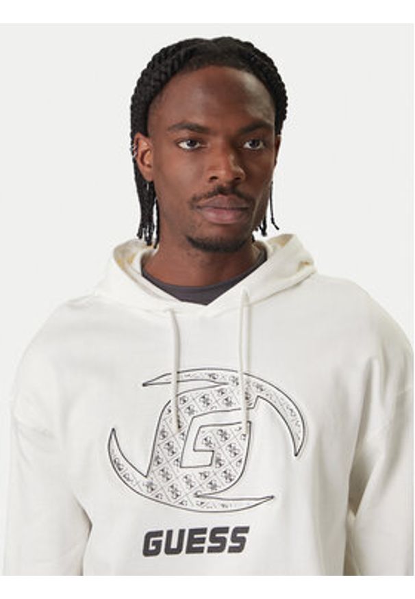 Guess Bluza Z6RQ05 K9YI1 Biały Regular Fit. Kolor: biały. Materiał: bawełna