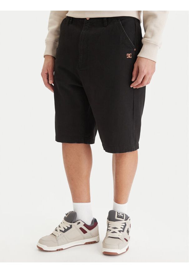 DC Shoes Szorty jeansowe EDYWS03167 Czarny Wide Leg. Kolor: czarny. Materiał: bawełna