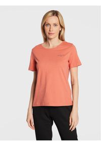 4f - 4F T-Shirt H4Z22-TSD028 Pomarańczowy Regular Fit. Kolor: pomarańczowy. Materiał: bawełna #1