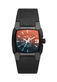 Diesel zegarek męski kolor czarny. Kolor: czarny. Materiał: skóra, materiał #1