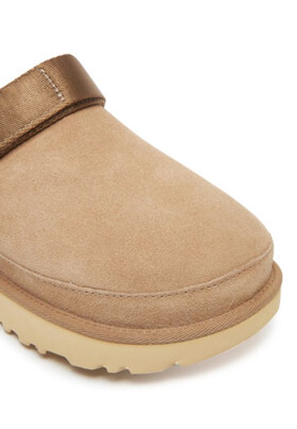 Ugg Klapki W Goldenstar Clog 1138252 Beżowy. Kolor: beżowy. Materiał: skóra, zamsz