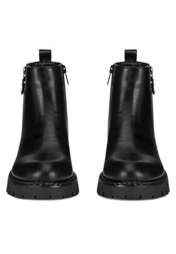 DeeZee Botki WS6116-12 Czarny. Kolor: czarny. Materiał: skóra