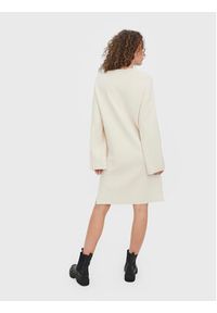 Vero Moda Sukienka dzianinowa Gold 10271183 Écru Loose Fit. Materiał: wiskoza #5