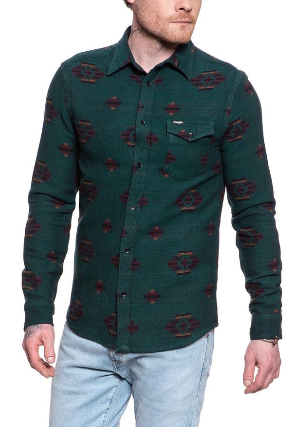 Wrangler - WRANGLER LS 1PKT FLAP SHIRT PINE W5A4BBG01 112130041