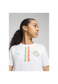 Puma - Młodzieżowa koszulka domowa Senegal 2025 PUMA White Sport Green. Kolor: biały, wielokolorowy, zielony