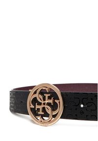 Guess Pasek Damski BW9301 P5435 Bordowy. Kolor: czerwony. Materiał: skóra #4