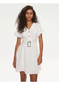 Marciano Guess Sukienka codzienna 4GGK22 7068A Biały Regular Fit. Okazja: na co dzień. Kolor: biały. Materiał: syntetyk. Typ sukienki: proste. Styl: casual #1