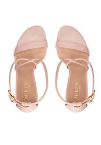 Lauren Ralph Lauren Sandały Gabriele 802904245001 Różowy. Kolor: różowy. Materiał: skóra #5