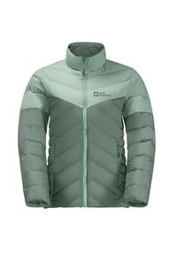 Kurtka turystyczna damska Jack Wolfskin Tundra Down. Kolor: zielony. Materiał: poliamid, puch. Sport: turystyka piesza #1