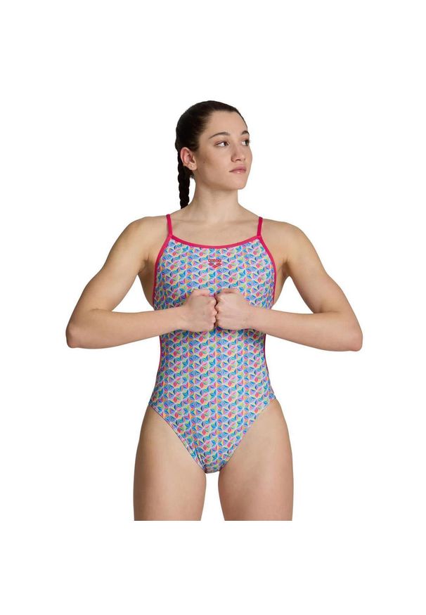 Arena Starfish Swimsuit Lace Back Swimsuit - Freak Rose/White Multi - Rozmiar 38. Kolor: różowy, biały, wielokolorowy