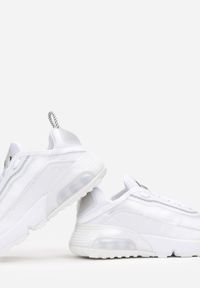Renee - Białe Sneakersy Azama. Zapięcie: bez zapięcia. Kolor: biały. Materiał: materiał. Szerokość cholewki: normalna. Wzór: aplikacja #5