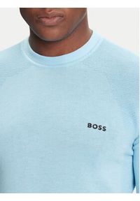 BOSS Sweter K_Momentum 50541944 Błękitny Regular Fit. Kolor: niebieski. Materiał: bawełna #4