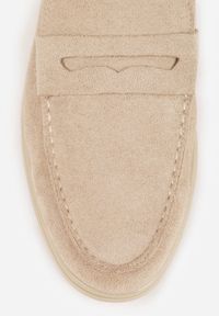 Renee - Beżowe Mokasyny Casual VICES z Imitacji Zamszu z Wkładką ze Skóry Naturalnej Sheiris. Okazja: na co dzień. Kolor: beżowy. Materiał: zamsz, skóra. Styl: casual #8