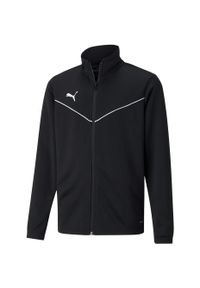 Bluza dla dzieci Puma teamRISE Training Poly Jacket Jr czarna. Kolor: biały, wielokolorowy, czarny. Materiał: poliester