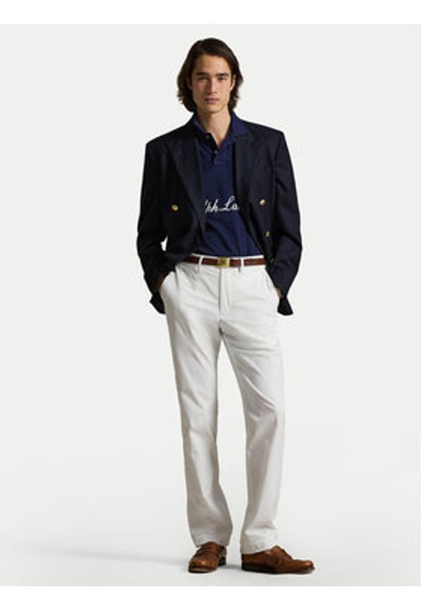 Polo Ralph Lauren Polo 710P07311001 Granatowy Custom Slim Fit. Typ kołnierza: polo. Kolor: niebieski. Materiał: bawełna