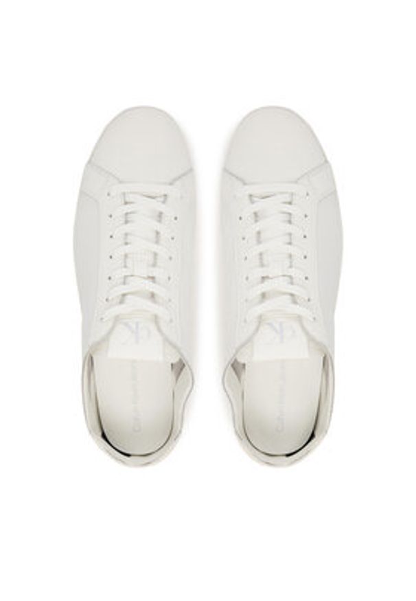 Calvin Klein Jeans Sneakersy Low Profile Cupsole Tmb Lth YM0YM01331 Biały. Kolor: biały. Materiał: skóra
