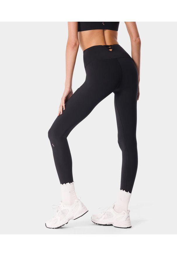 Legginsy crossback na pilates dla kobiet Carpatree Balletcore. Stan: podwyższony. Kolor: czarny. Sport: joga i pilates