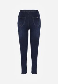 Born2be - Niebieskie Jeansy Skinny z Postrzępionymi Nogawkami Nogoi. Kolor: niebieski #3