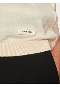 Calvin Klein Polo K10K113053 Beżowy Regular Fit. Typ kołnierza: polo. Kolor: beżowy. Materiał: bawełna #3