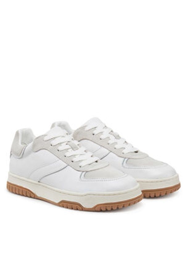 Pollini Sneakersy SA15023G1MXC113A Biały. Kolor: biały. Materiał: skóra