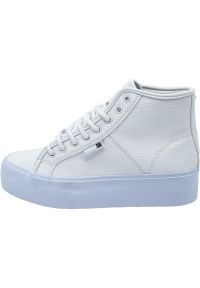 Buty DC Shoes Manual Hi Wnt, Kobiety. Kolor: biały. Materiał: skóra, materiał. Sport: turystyka piesza