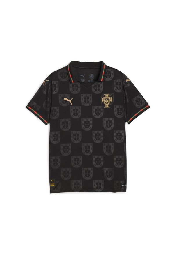 Puma - Młodzieżowa koszulka Portugalia 25/26 Special Edition Eusébio PUMA. Kolor: żółty, czarny, beżowy, wielokolorowy. Sport: piłka nożna