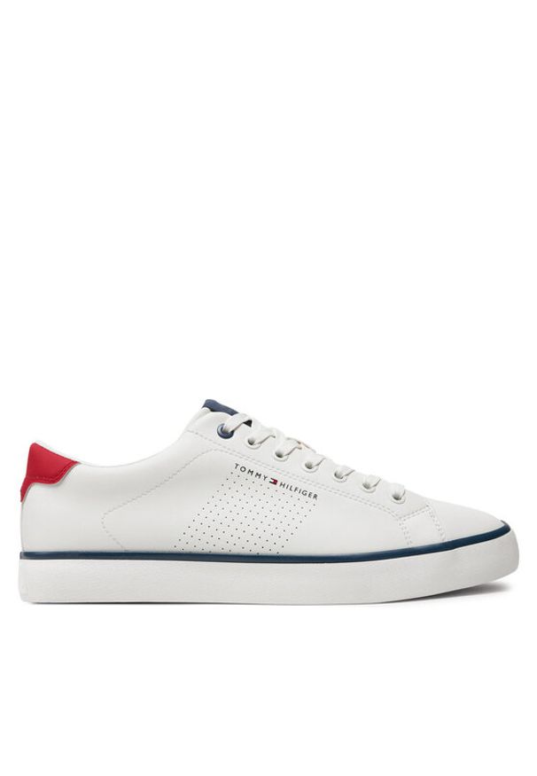 TOMMY HILFIGER - Tommy Hilfiger Sneakersy Th Hi Vulc Low Core Seasonal FM0FM05110 Écru. Materiał: materiał