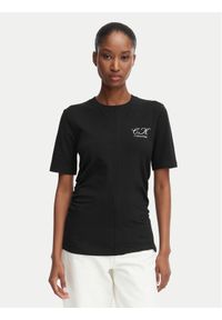 Calvin Klein Jeans T-Shirt LV047G808G Czarny Slim Fit. Kolor: czarny. Materiał: bawełna #1