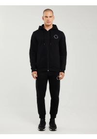 Big-Star - Bluza męska z kapturem czarna Ajron 906/ Kersyn 906. Okazja: na spacer. Typ kołnierza: kaptur. Kolor: czarny. Materiał: materiał, jeans, dresówka. Długość rękawa: długi rękaw. Długość: długie. Styl: elegancki, sportowy, wakacyjny #4