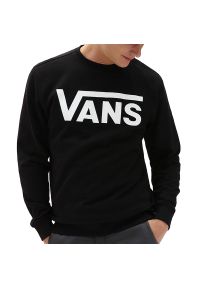 Bluza Vans Classic Crew VN0A456AY281 - czarna. Typ kołnierza: bez kaptura. Kolor: czarny. Materiał: poliester, bawełna. Wzór: napisy, aplikacja. Styl: klasyczny