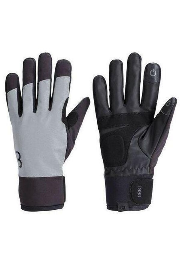 BBB CYCLING - Odblaskowe rękawice zimowe BBB Cycling ColdShield. Kolor: szary. Sezon: zima. Sport: kolarstwo