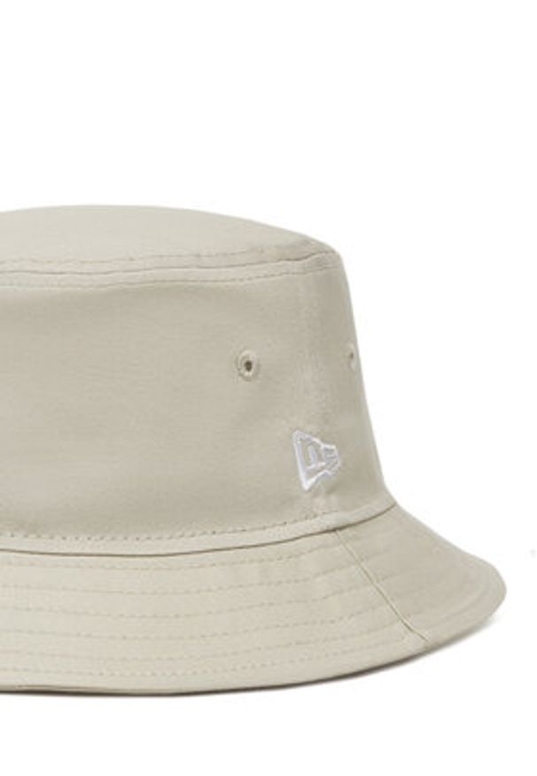 New Era Kapelusz Essential Tapered Bucket 60348845 Beżowy. Kolor: beżowy. Materiał: bawełna, materiał