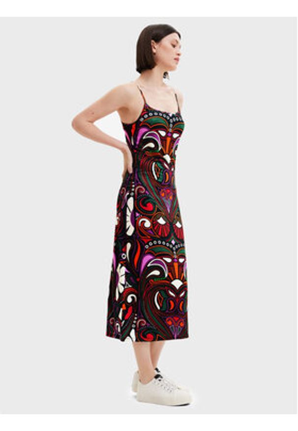 Desigual Sukienka codzienna Marca 22WWVK23 Kolorowy Slim Fit. Okazja: na co dzień. Materiał: syntetyk. Wzór: kolorowy. Typ sukienki: proste. Styl: casual
