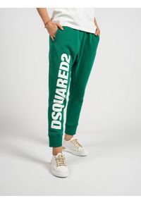 DSQUARED2 - Dsquared2 Spodnie | D8N302540 | Kobieta | Zielony. Okazja: na co dzień. Kolor: zielony. Materiał: bawełna. Styl: casual #4